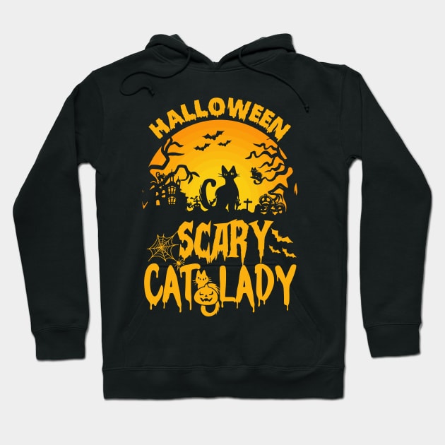 Scary Cat Lady Hoodie by Daskind